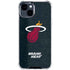 NBA Miami Heat Black Partial Logo iPhone 15 Clear Case