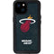 NBA Miami Heat Black Partial Logo iPhone 15 Plus Waterproof Case