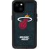 NBA Miami Heat Black Partial Logo iPhone 15 Plus Waterproof Case