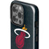 NBA Miami Heat Black Partial Logo iPhone 15 Pro Impact Case
