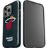 NBA Miami Heat Black Partial Logo iPhone 15 Pro Impact Case