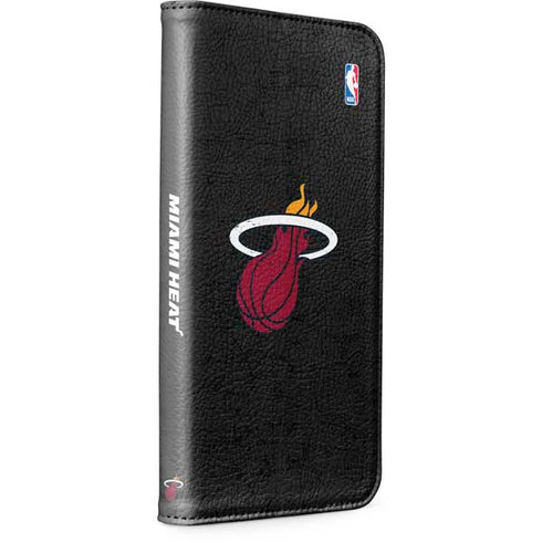 NBA Miami Heat Black Partial Logo iPhone 15 Pro Max Folio Case