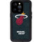 NBA Miami Heat Black Partial Logo iPhone 15 Pro Waterproof Case