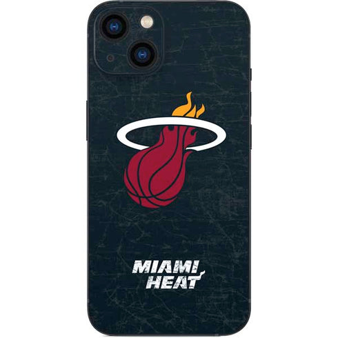 NBA Miami Heat Black Partial Logo iPhone 15 Skin