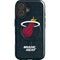 NBA Miami Heat Black Partial Logo iPhone 16 Magsafe Impact Case