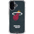 NBA Miami Heat Black Partial Logo iPhone 16 Plus Clear Case