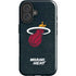 NBA Miami Heat Black Partial Logo iPhone 16 Plus Impact Case