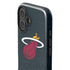 NBA Miami Heat Black Partial Logo iPhone 16 Plus Impact Case
