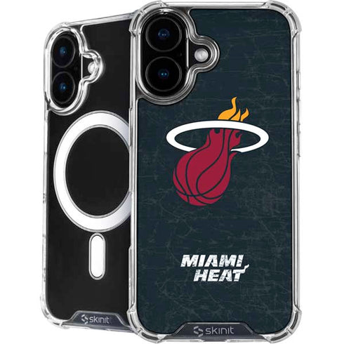 NBA Miami Heat Black Partial Logo iPhone 16 Plus MagSafe Case