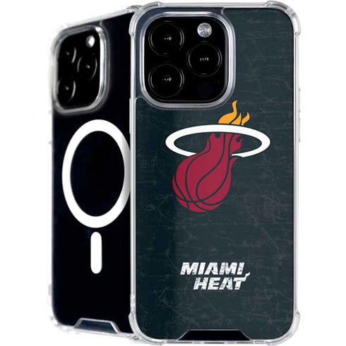 NBA Miami Heat Black Partial Logo iPhone 16 Pro MagSafe Case