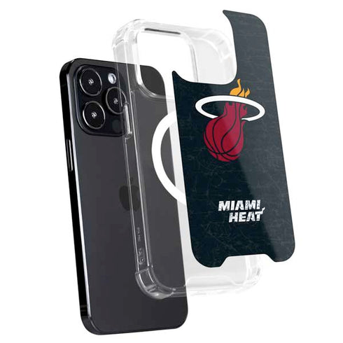 NBA Miami Heat Black Partial Logo iPhone 16 Pro MagSafe Case