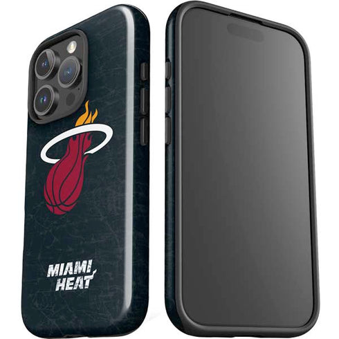 NBA Miami Heat Black Partial Logo iPhone 16 Pro Max Impact Case