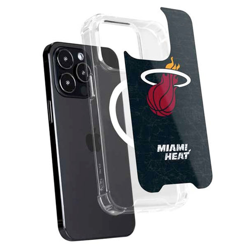 NBA Miami Heat Black Partial Logo iPhone 16 Pro Max MagSafe Case