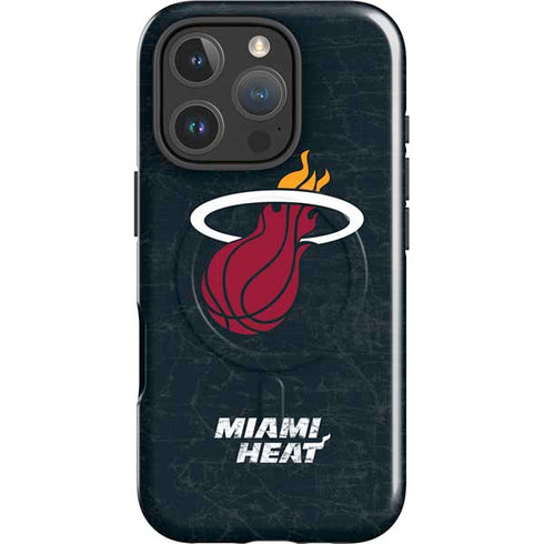 NBA Miami Heat Black Partial Logo iPhone 16 Pro Max Magsafe Impact Case