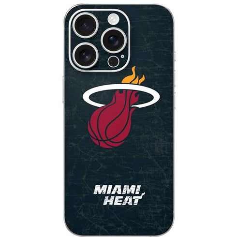 NBA Miami Heat Black Partial Logo iPhone 16 Pro Skin
