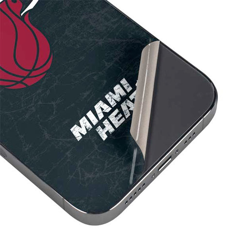 NBA Miami Heat Black Partial Logo iPhone 16 Pro Skin