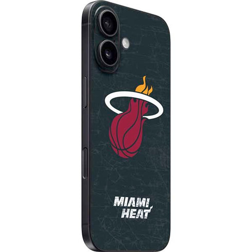 NBA Miami Heat Black Partial Logo iPhone 16 Skin