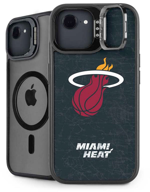 NBA Miami Heat Black Partial Logo iPhone 16e Kickstand Case