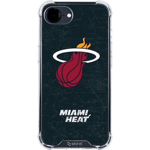 NBA Miami Heat Black Partial Logo iPhone 16e Clear Case