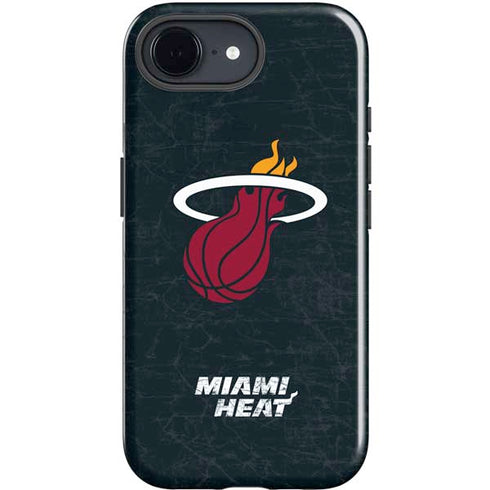 NBA Miami Heat Black Partial Logo iPhone 16e Impact Case