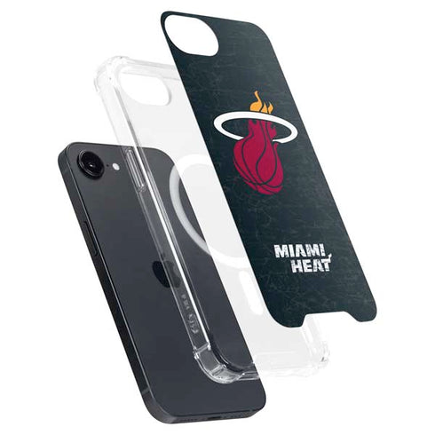 NBA Miami Heat Black Partial Logo iPhone 16e MagSafe Case