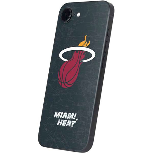NBA Miami Heat Black Partial Logo iPhone 16e Skin