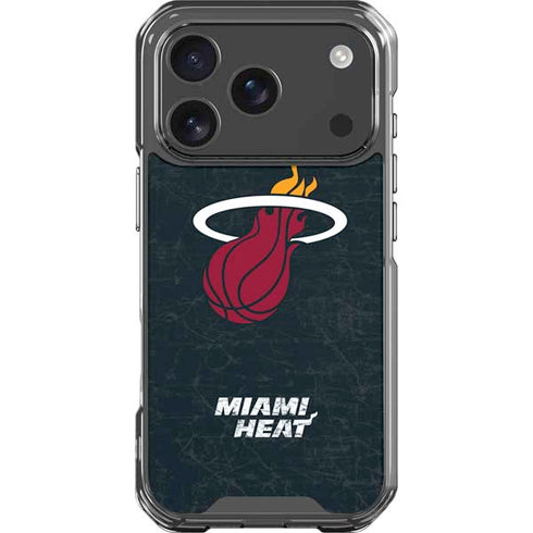 NBA Miami Heat Black Partial Logo iPhone 18 Pro Clear Case