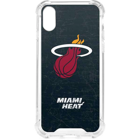 NBA Miami Heat Black Partial Logo iPhone XS Clear Case
