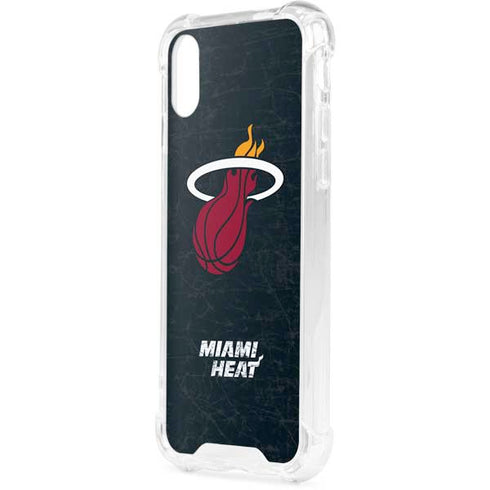 NBA Miami Heat Black Partial Logo iPhone XS Clear Case