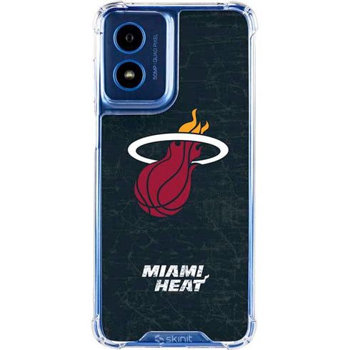 NBA Miami Heat Black Partial Logo Moto G 5G (2024) Clear Case