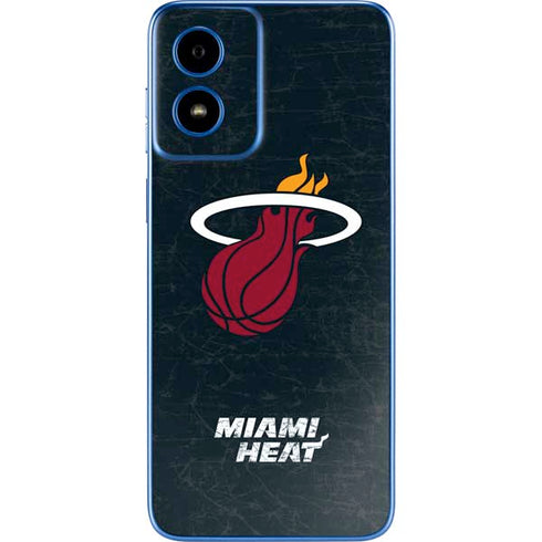NBA Miami Heat Black Partial Logo Moto G Play 4G (2024) Skin