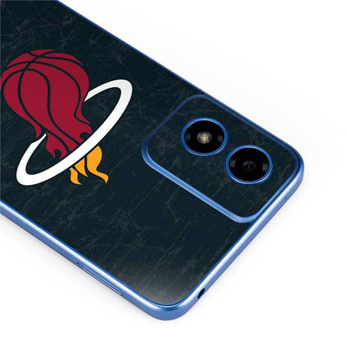 NBA Miami Heat Black Partial Logo Moto G Play 4G (2024) Skin