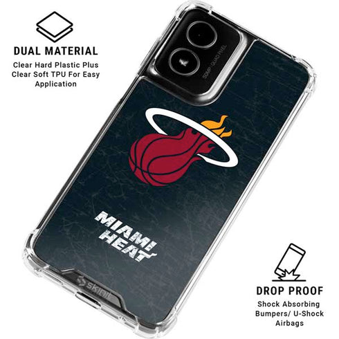 NBA Miami Heat Black Partial Logo Moto G Power 5G (2024) Clear Case