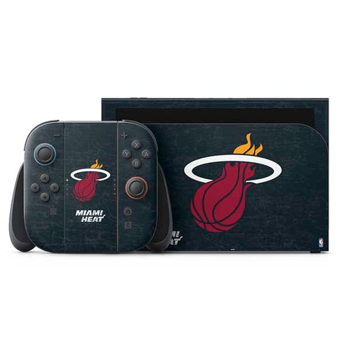 NBA Miami Heat Black Partial Logo Nintendo Skins