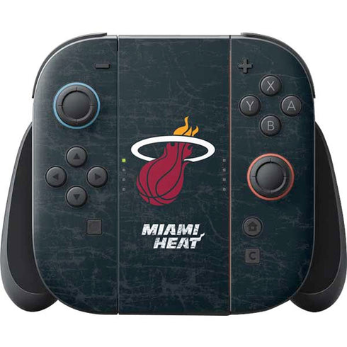 NBA Miami Heat Black Partial Logo Nintendo Switch 2 (2025) Joy-Con Controller Skin