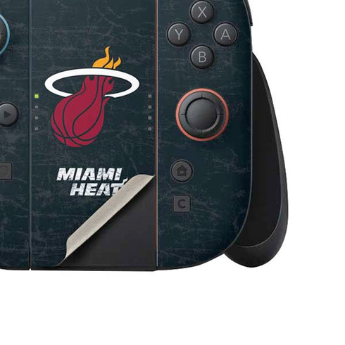 NBA Miami Heat Black Partial Logo Nintendo Switch 2 (2025) Joy-Con Controller Skin