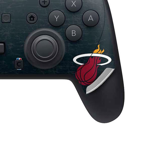 NBA Miami Heat Black Partial Logo Nintendo Switch 2 (2025) Pro Controller Skin