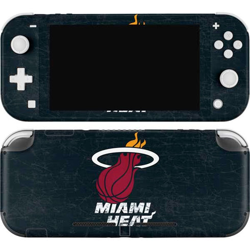 NBA Miami Heat Black Partial Logo Nintendo Switch Lite Skin