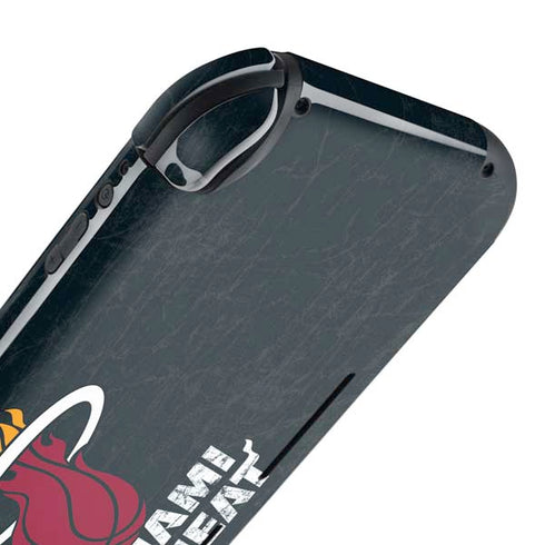 NBA Miami Heat Black Partial Logo Nintendo Switch Lite Skin