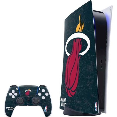 NBA Miami Heat Black Partial Logo PlayStation PS5 Skins