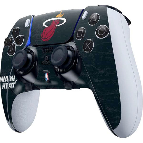 NBA Miami Heat Black Partial Logo PS5 DualSense Edge Pro Controller Skin