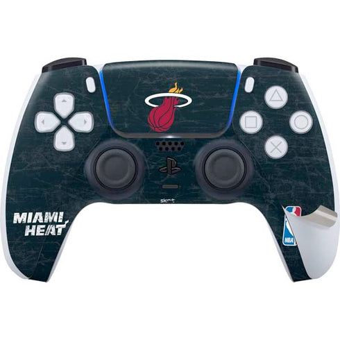 NBA Miami Heat Black Partial Logo PS5 Pro Disk Bundle Skin