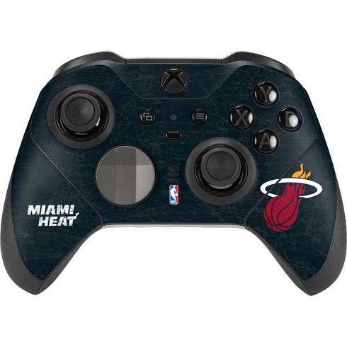 NBA Miami Heat Black Partial Logo Xbox Elite Wireless Controller Series 2 Skin