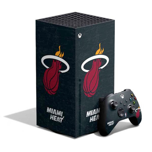 NBA Miami Heat Black Partial Logo XBox Series X Digital Edition Bundle Skin
