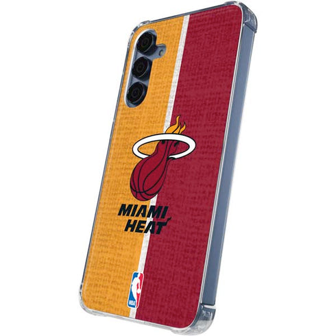NBA Miami Heat Canvas Galaxy A35 5G Clear Case