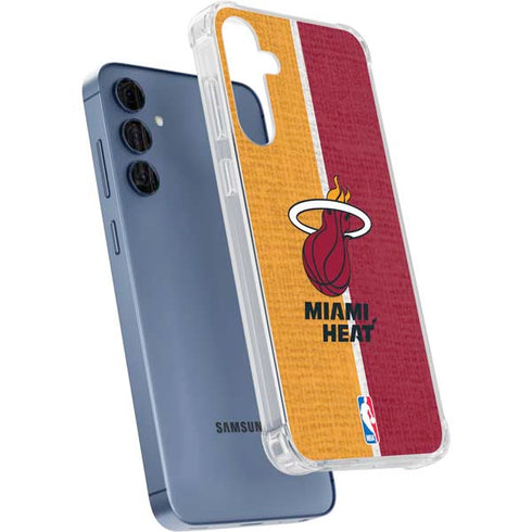 NBA Miami Heat Canvas Galaxy A35 5G Clear Case