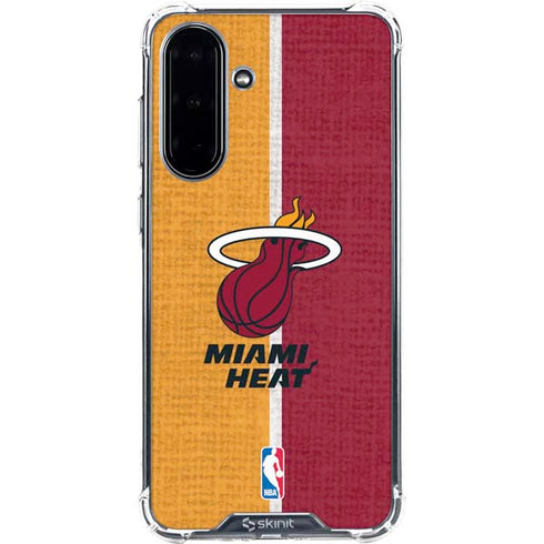 NBA Miami Heat Canvas Galaxy A36 5G Clear Case