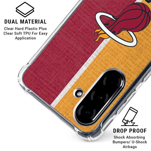 NBA Miami Heat Canvas Galaxy A36 5G Clear Case