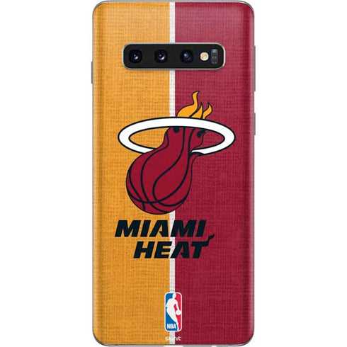 NBA Miami Heat Canvas Galaxy S10 Skin