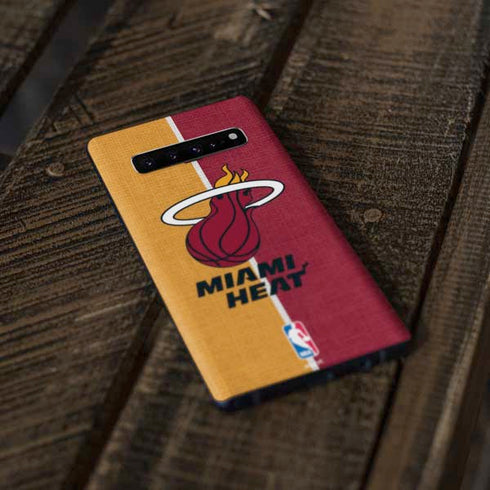 NBA Miami Heat Canvas Galaxy S10 Skin